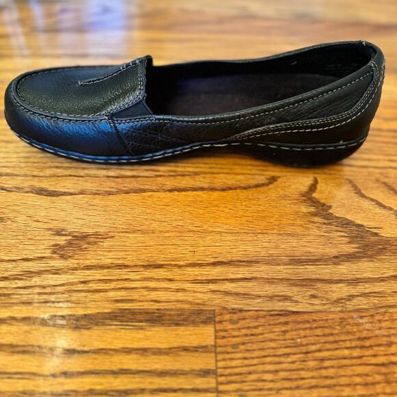 Clarks Women's 11M Black Ashland Scurry Clogs Slip On Leather Comfort Round Toe - Picture 9 of 15